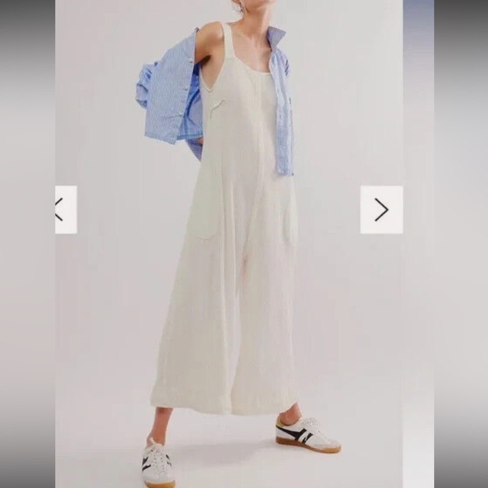 Free People FP One Callie One-Piece Jumpsuit – Size Large white/off white) - Picture 8 of 15